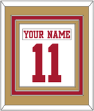 San Francisco Nameplate & Number (Back) Combined - Road White - Triple Mat 4