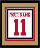 San Francisco Nameplate & Number (Back) Combined - Road White - Triple Mat 5