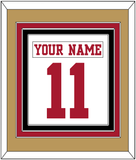 San Francisco Nameplate & Number (Back) Combined - Road White - Triple Mat 5