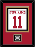San Francisco Nameplate & Number (Back) Combined, With Super Bowl Patch - Road White - Triple Mat 3