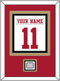 San Francisco Nameplate & Number (Back) Combined, With Super Bowl Patch - Road White - Triple Mat 3