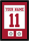 San Francisco Nameplate & Number (Back) Combined, With 2 Super Bowl Patches - Road White - Single Mat 1