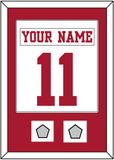 San Francisco Nameplate & Number (Back) Combined, With 2 Super Bowl Patches - Road White - Single Mat 1