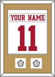 San Francisco Nameplate & Number (Back) Combined, With 2 Super Bowl Patches - Road White - Single Mat 2