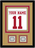 San Francisco Nameplate & Number (Back) Combined, With 2 Super Bowl Patches - Road White - Triple Mat 4