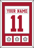 San Francisco Nameplate & Number (Back) Combined, With 3 Super Bowl Patches - Road White - Single Mat 1