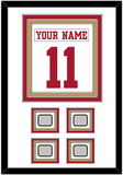 San Francisco Nameplate & Number (Back) Combined, With 4 Super Bowl Patches - Road White - Triple Mat 1