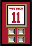 San Francisco Nameplate & Number (Back) Combined, With 4 Super Bowl Patches - Road White - Triple Mat 2