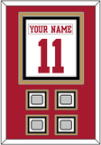 San Francisco Nameplate & Number (Back) Combined, With 4 Super Bowl Patches - Road White - Triple Mat 2