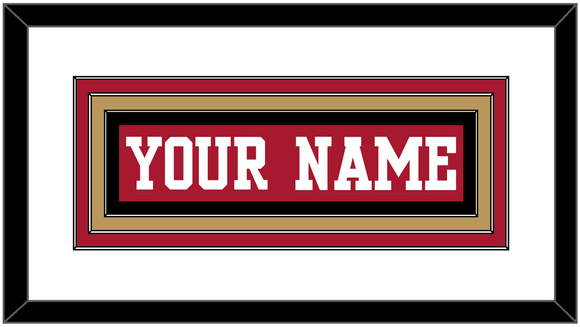 San Francisco Nameplate - Home Red - Triple Mat 1
