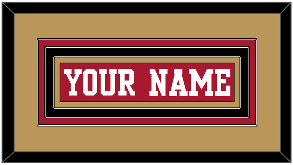 San Francisco Nameplate - Home Red - Triple Mat 4