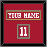 San Francisco Nameplate & Number (Shoulder) - Home Red - Double Mat 2
