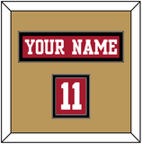 San Francisco Nameplate & Number (Shoulder) - Home Red - Double Mat 3