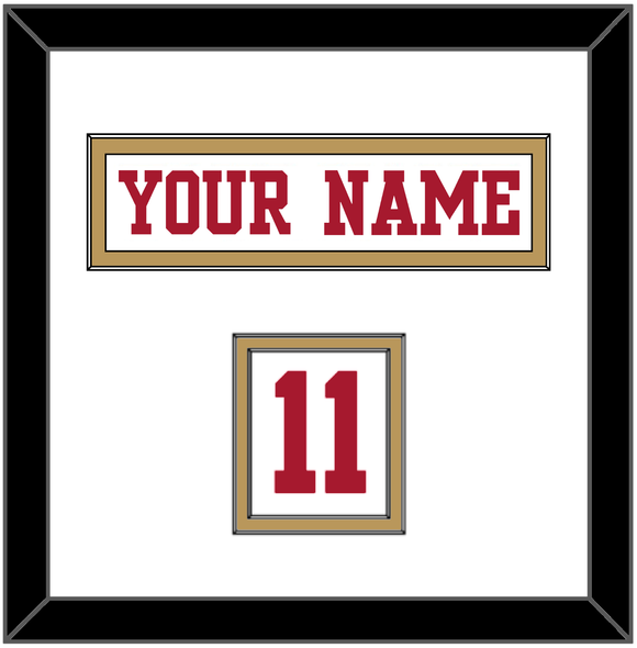 San Francisco Nameplate & Number (Shoulder) - Road White - Double Mat 1