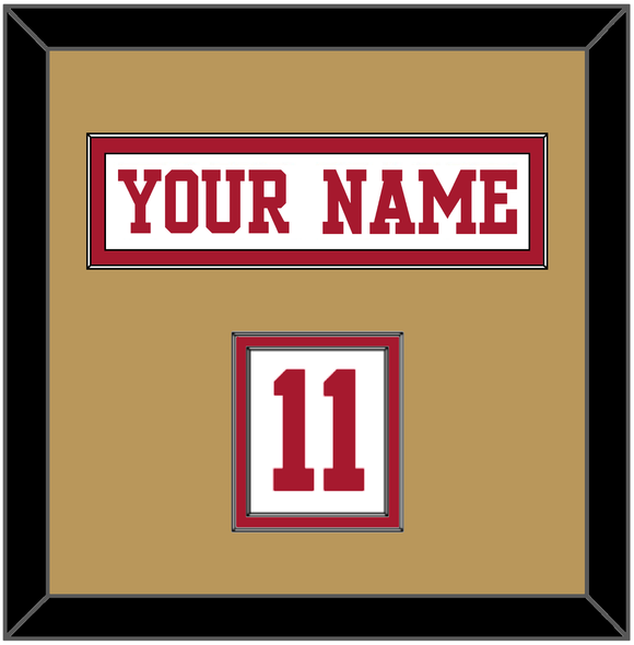 San Francisco Nameplate & Number (Shoulder) - Road White - Double Mat 3