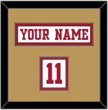 San Francisco Nameplate & Number (Shoulder) - Road White - Double Mat 3