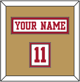 San Francisco Nameplate & Number (Shoulder) - Road White - Double Mat 3
