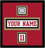San Francisco Nameplate, Number (Shoulder) & Super Bowl Jersey Patch - Road White - Triple Mat 3