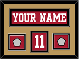 San Francisco Nameplate, Number (Shoulder) & 2 Super Bowl Jersey Patches - Home Red - Double Mat 3
