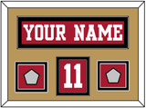 San Francisco Nameplate, Number (Shoulder) & 2 Super Bowl Jersey Patches - Home Red - Double Mat 3