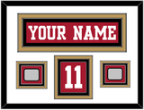San Francisco Nameplate, Number (Shoulder) & 2 Super Bowl Jersey Patches - Home Red - Triple Mat 2