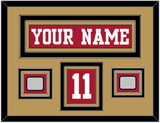San Francisco Nameplate, Number (Shoulder) & 2 Super Bowl Jersey Patches - Home Red - Triple Mat 5