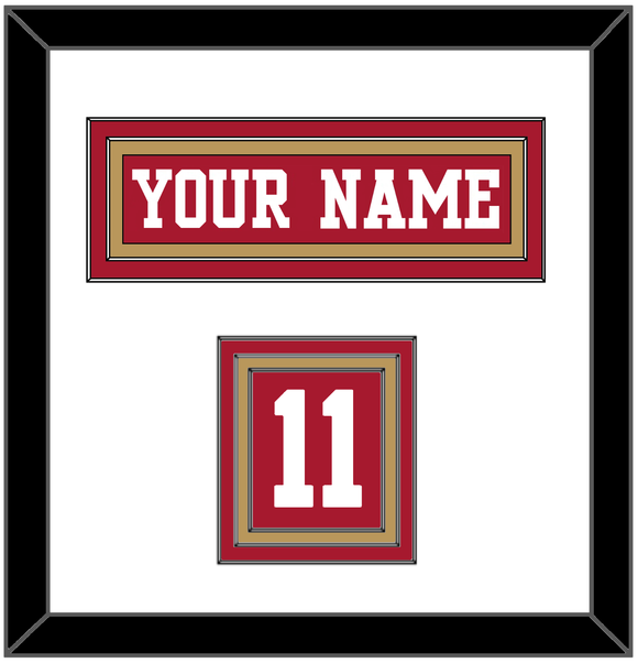 San Francisco Nameplate & Number (Shoulder) - Home Red - Triple Mat 1