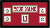 San Francisco Nameplate, Number (Shoulder) & 4 Super Bowl Jersey Patches - Road White - Double Mat 3