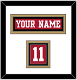 San Francisco Nameplate & Number (Shoulder) - Home Red - Triple Mat 2