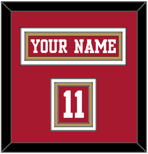San Francisco Nameplate & Number (Shoulder) - Home Red - Triple Mat 3