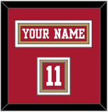 San Francisco Nameplate & Number (Shoulder) - Home Red - Triple Mat 3