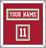 San Francisco Nameplate & Number (Shoulder) - Home Red - Triple Mat 3