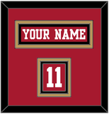 San Francisco Nameplate & Number (Shoulder) - Home Red - Triple Mat 4