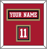 San Francisco Nameplate & Number (Shoulder) - Home Red - Triple Mat 4