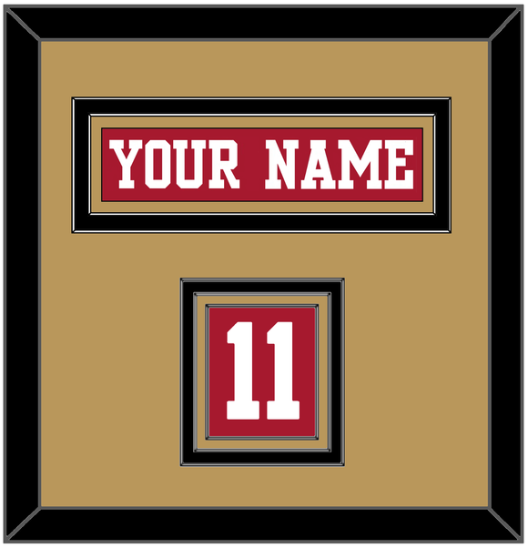 San Francisco Nameplate & Number (Shoulder) - Home Red - Triple Mat 5
