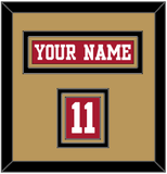 San Francisco Nameplate & Number (Shoulder) - Home Red - Triple Mat 5