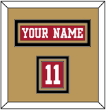 San Francisco Nameplate & Number (Shoulder) - Home Red - Triple Mat 5