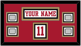 San Francisco Nameplate, Number (Shoulder) & 4 Super Bowl Jersey Patches - Road White - Triple Mat 3