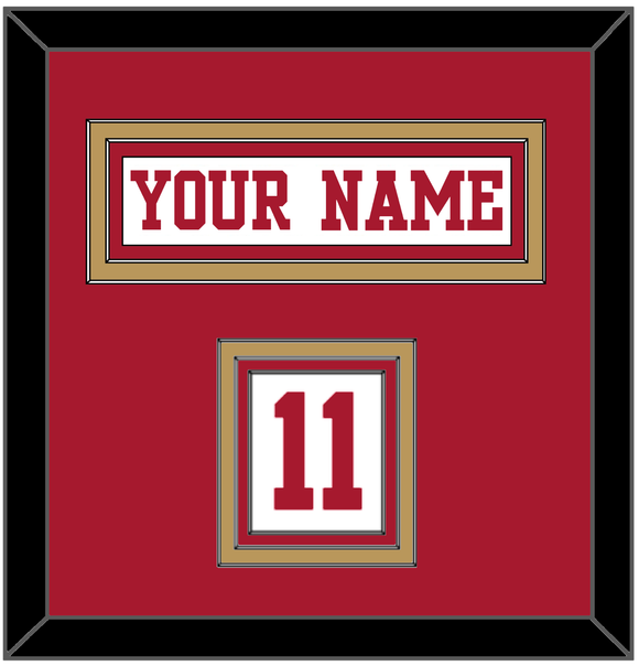 San Francisco Nameplate & Number (Shoulder) - Road White - Triple Mat 2