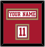 San Francisco Nameplate & Number (Shoulder) - Road White - Triple Mat 2