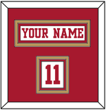 San Francisco Nameplate & Number (Shoulder) - Road White - Triple Mat 2