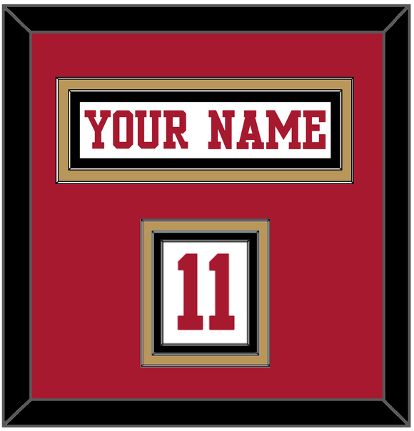 San Francisco Nameplate & Number (Shoulder) - Road White - Triple Mat 3