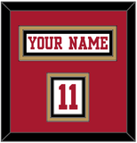 San Francisco Nameplate & Number (Shoulder) - Road White - Triple Mat 3
