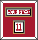 San Francisco Nameplate & Number (Shoulder) - Road White - Triple Mat 3