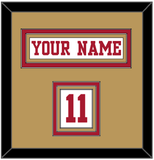 San Francisco Nameplate & Number (Shoulder) - Road White - Triple Mat 4