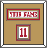 San Francisco Nameplate & Number (Shoulder) - Road White - Triple Mat 4