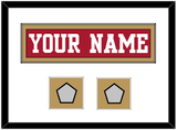 San Francisco Nameplate & 2 Super Bowl Patches - Home Red - Single Mat 1