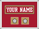 San Francisco Nameplate & 2 Super Bowl Patches - Home Red - Single Mat 3