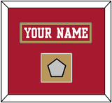 San Francisco Nameplate & Super Bowl Patch - Home Red - Single Mat 2