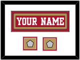 San Francisco Nameplate & 2 Super Bowl Patches - Home Red - Double Mat 1